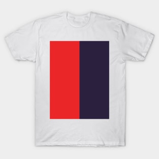 Genoa Retro 1970s Red and Blue T-Shirt